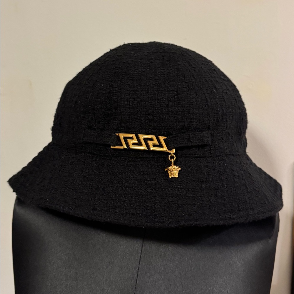 Versace bucket hat 
Greek key, Medusa